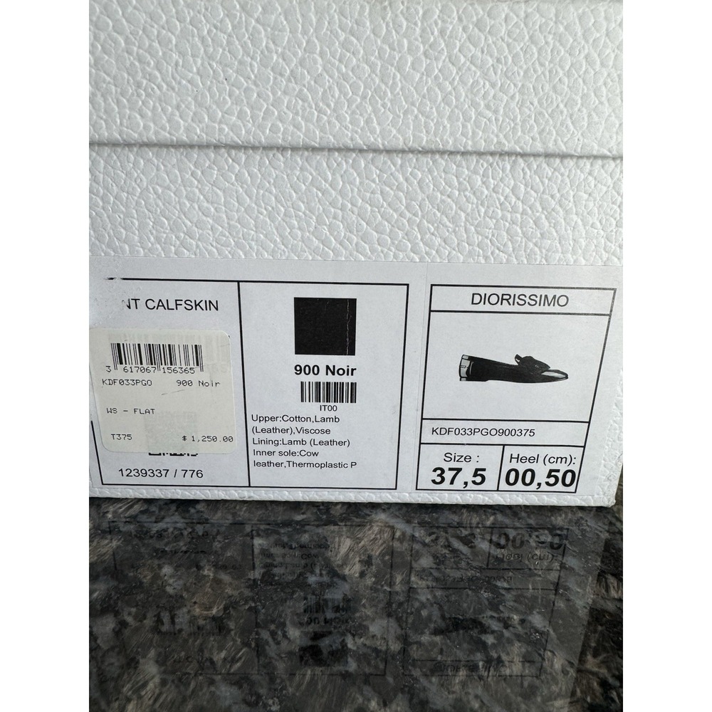 $1300 Authentic Dior Diorissimo Loafer Sz 37.5 US 7.5 Black Leather Dress Shoes‎ - Picture 2 of 16